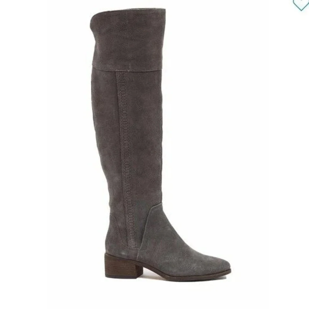 Vince Camuto Kochelda Over The Knee Gray Suede Boots Women 7.5M VC-KOCHELDA2